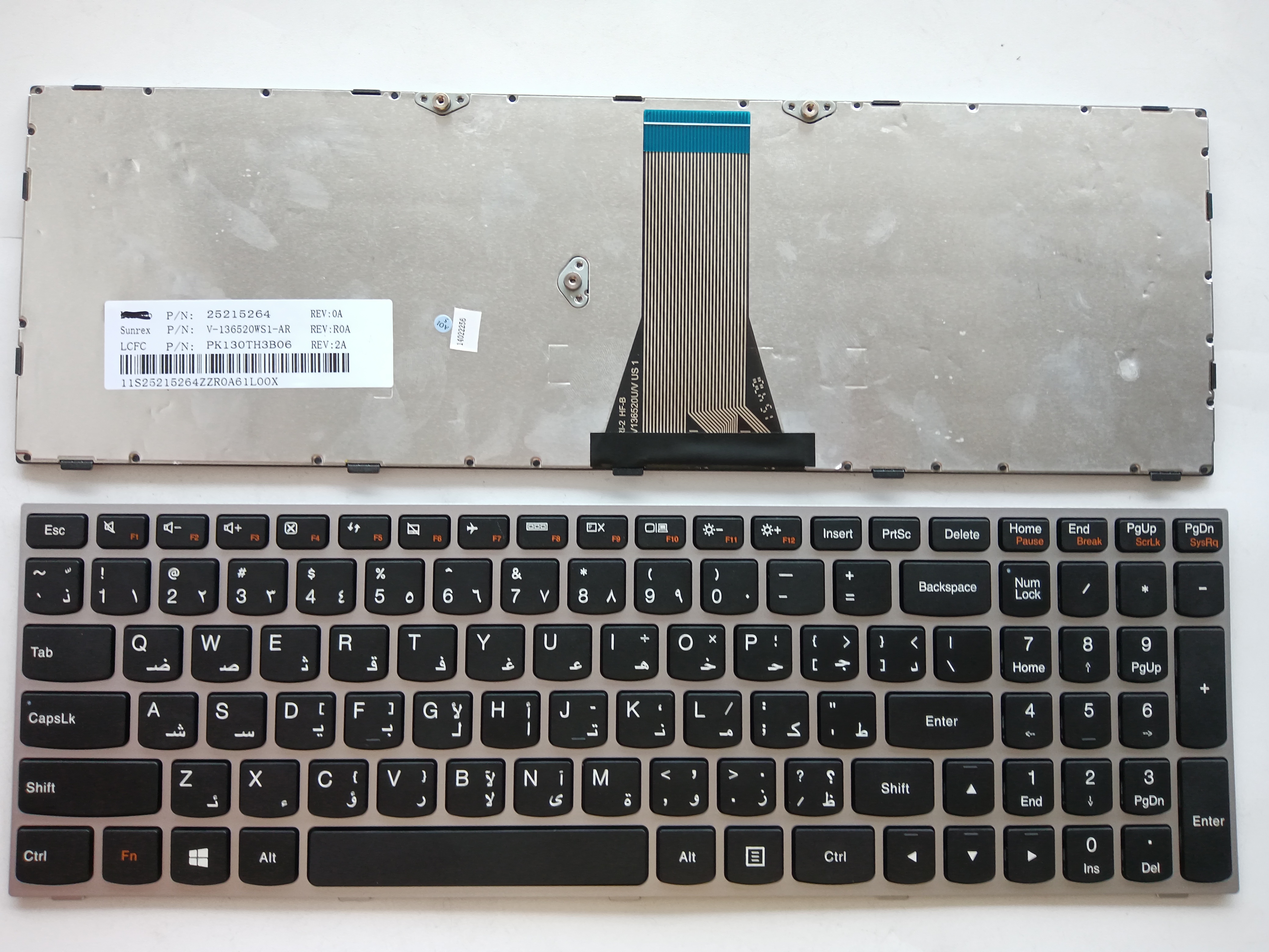 Picture of New Replacement Laptop Keyboard For LENOVO G50/G50-70/G50-30/B50-30/B50-70/Z50-70 SILVER FRAME BLACK AR Layout